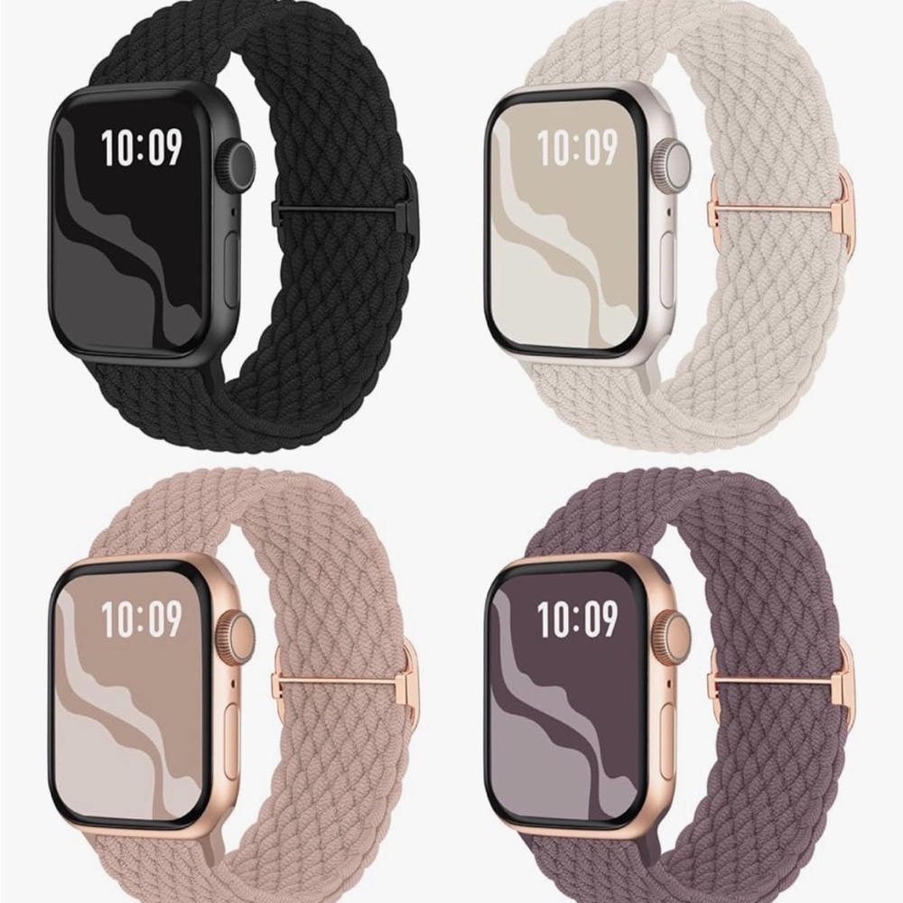 Braided Stretchy Solo Loop Compatible for Apple Watch
